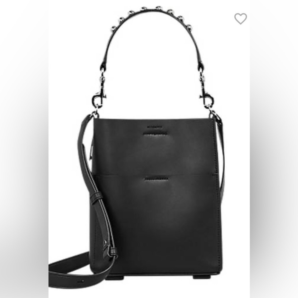 AllSaints Mini Suzy North South Leather Tote